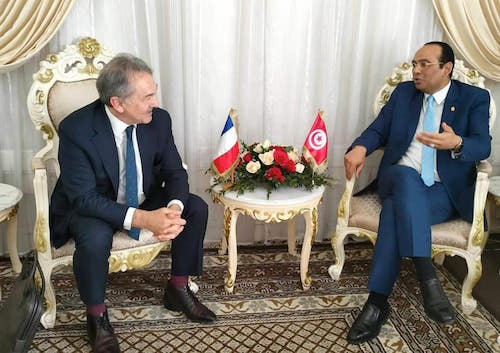 وزير الشؤون الدينية يستقبل المبعوث الخاص للرئيس الفرنسي. 